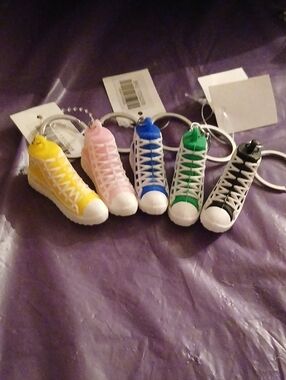 Mini Sneaker Keychain Bundle- Yellow, Pink, Blue, Green, Black